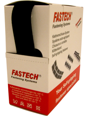 Fastech - B25-SEF999905 - Self-adhesive hook-and-loop fasteners black 5.0 m x25 mm, B25-SEF999905, Fastech