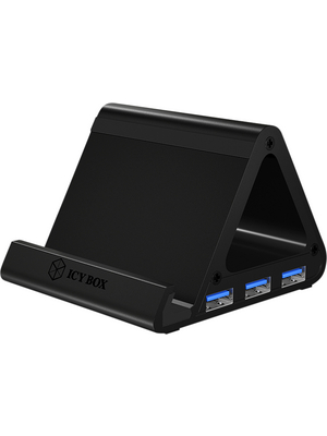 ICY BOX - IB-AC6402 - USB 3.0 Hub and Stand for Tablets and Mobile Phones black, IB-AC6402, ICY BOX