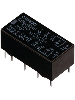 Omron Electronic Components - G6AK234P5DC - Signal relay 5 VDC 139 Ohm 180 mW THD, G6AK234P5DC, Omron Electronic Components