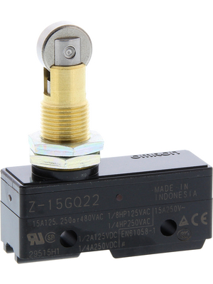 Omron Industrial Automation - Z-15GQ22 - Basic switch,Panel mount roller plunger, Z-15GQ22, Omron Industrial Automation