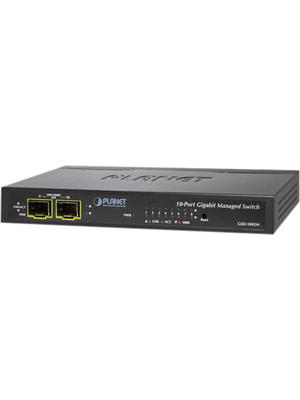 Planet - GSD-1002M - Network Switch 8x 10/100/1000 2x SFT Desktop, GSD-1002M, Planet