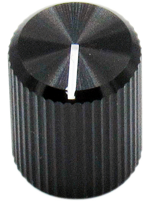 RND Components - RND 210-00349 - Aluminium Knob, black, 3.2 mm shaft, RND 210-00349, RND Components
