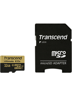 Transcend - TS32GUSDU3 - MicroSD Memory Card 32 GB, TS32GUSDU3, Transcend