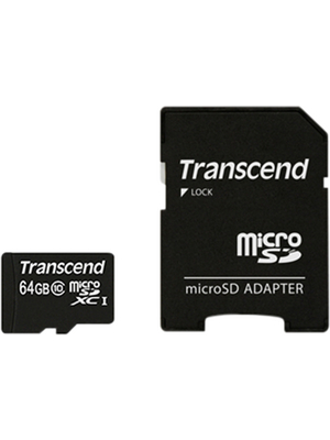 Transcend - TS64GUSDXC10 - MicroSD Memory Card 64 GB, TS64GUSDXC10, Transcend