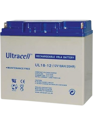 Ultracell - UL18-12 - Lead-acid battery 12 V 18 Ah, UL18-12, Ultracell