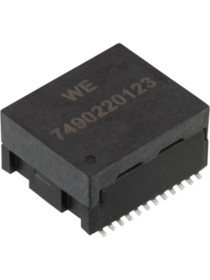 Wrth Elektronik - 7490220123 - LAN transformer SMD 1:1 200 uH Ports=1, 7490220123, Wrth Elektronik