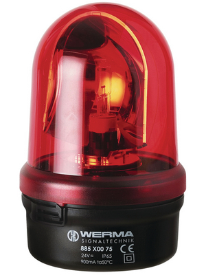 Werma - 885 100 75 - Rotating mirror lamp, 24 VAC/DC, Halogen, 885 100 75, Werma