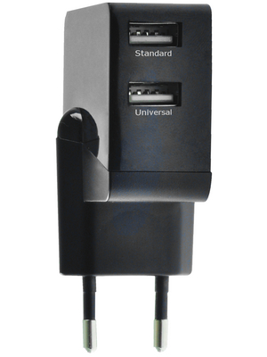 Maxxtro - MX-T90W2 - USB AC adapter, 3.4 A, 2-port black, MX-T90W2, Maxxtro