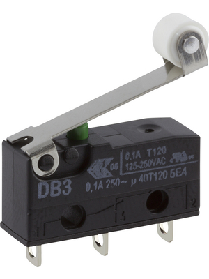 ZF Friedrichshafen AG - DB3C-A1RC - Micro switch 0.1 A Roller lever, medium N/A 1 NO+1 NC, DB3C-A1RC, ZF Friedrichshafen AG