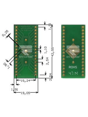Roth Elektronik - RE935-02R - Prototyping board FR4 Epoxide + chem. Au, RE935-02R, Roth Elektronik