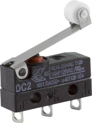 ZF Friedrichshafen AG - DC2C-A1RC - Micro switch 10 A Roller lever, medium N/A 1 change-over (CO), DC2C-A1RC, ZF Friedrichshafen AG