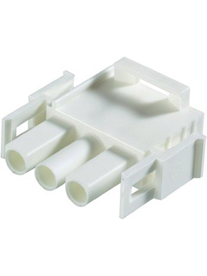 TE Connectivity - 350766-4 - Plug housing Pitch6.35 mm Poles 1 x 3 accepts male or female contacts / Single row MATE-N-LOK Universal, 350766-4, TE Connectivity
