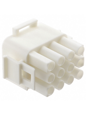 TE Connectivity - 350735-4 - Plug housing Pitch6.35 mm Poles 3 x 4 accepts male or female contacts / Multi row MATE-N-LOK Universal, 350735-4, TE Connectivity