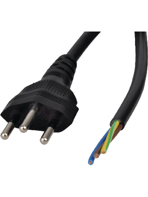 Maxxtro - SP-223-10-S - 3-pole mains cable CH Type 12 Open 3.00 m, SP-223-10-S, Maxxtro