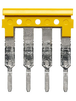 Weidmller - ZQV2.5N-4GE - Cross connector N/A 23 x 2.8 x 19.9 mm yellow Z Series Poles=4, 1693820000, ZQV2.5N-4GE, Weidmller