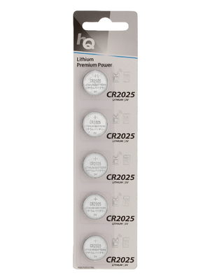 HQ - HQCR2025/5BL - Lithium button cell battery 3 V Pack of 5 pieces, HQCR2025/5BL, HQ