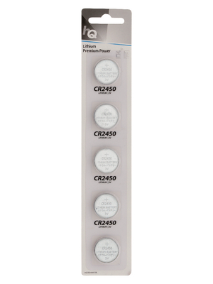 HQ - HQCR2450/5BL - Lithium button cell battery 3 V Pack of 5 pieces, HQCR2450/5BL, HQ