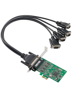 Moxa - CP-104EL-A-DB9M - PCI-E x1 Card4x RS232 DB9M (Cable), CP-104EL-A-DB9M, Moxa