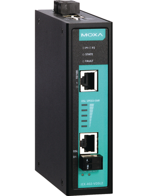 Moxa - IEX-402-VDSL2 - Managed VDSL2 Ethernet extender, IEX-402-VDSL2, Moxa