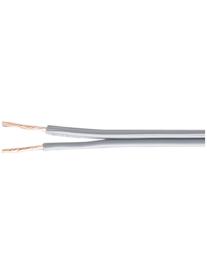 NKT Cables - SKUB 2X0,75 MM2 GREY - Twin stranded wire, 0.75 mm2, grey Copper bare PVC, SKUB 2X0,75 MM2 GREY, NKT Cables