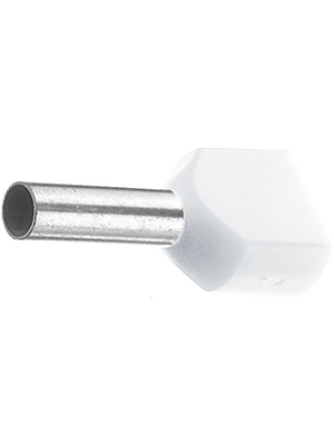 TE Connectivity - 966144-1 - Twin Entry Ferrule white 0.5 mm2/8 mm, 966144-1, TE Connectivity
