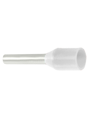 RND Connect - RND 465-00137 - Bootlace ferrule white 0.75 mm2/8 mm, RND 465-00137, RND Connect
