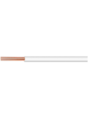 Kabeltronik - UL 11029 AWG18-19 WHITE - Stranded wire, Halogen-Free / Flame-Retardant / Oil-Proof, 0.88 mm2, white Stranded tin-plated copper wire mPPE, UL 11029 AWG18-19 WHITE, Kabeltronik