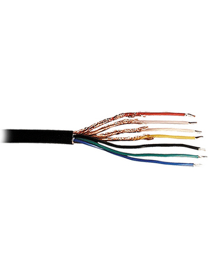 Transmedia - KV6-100RL - Video cable   7  black, KV6-100RL, Transmedia