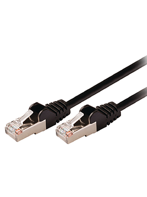 Valueline - VLCP85121B05 - Patch cable CAT5 SF/UTP 0.50 m black, VLCP85121B05, Valueline