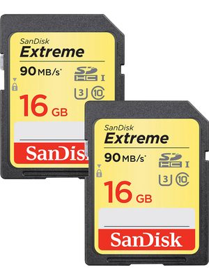 SanDisk - SDSDXNE-016G-GNCI2 - Extreme SDHC 2-pack 2x 16 GB, SDSDXNE-016G-GNCI2, SanDisk