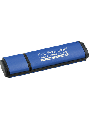 Kingston Shop - DTVP30DM/16GB - USB Stick DataTraveler Vault Privacy 3.0 16 GB metallic-blue, DTVP30DM/16GB, Kingston Shop