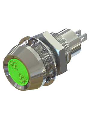 Marl - 512-532-75 - LED Indicator, green, 110 VAC, 9 mA Soldering lugs, 512-532-75, Marl