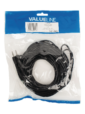 Valueline - VLAP22000B100 - Stereo Audio Cable 10.0 m black, VLAP22000B100, Valueline