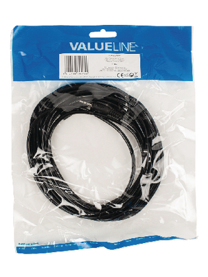 Valueline - VLAP22000B50 - Stereo Audio Cable 5.00 m black, VLAP22000B50, Valueline