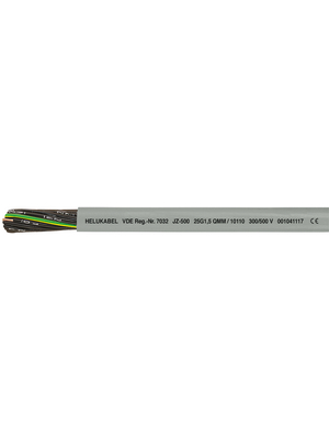 Helukabel - 10052 - Control cable 34 x 0.75 mm2 unshielded Copper strand bare, fine-wire grey, RAL 7001, 10052, Helukabel