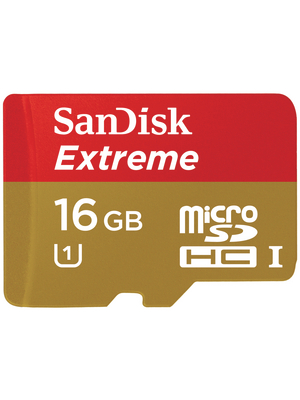 SanDisk - SDSDQXL-016G-G46A - Extreme microSDHC Card 16 GB 10 / UHS-I, SDSDQXL-016G-G46A, SanDisk