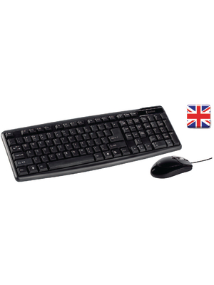 Koenig - CSKMCU100UK - USB Keyboard & Optical Mouse GB USB black, CSKMCU100UK, K?nig