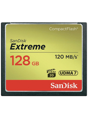 SanDisk - SDCFXSB-128G-G46 - Extreme CompactFlash Card 128 GB, SDCFXSB-128G-G46, SanDisk