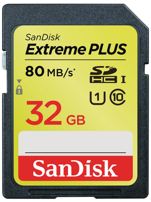 SanDisk - SDSDXS2-032G-X46 - Extreme Plus SDHC card 2-pack 32 GB, SDSDXS2-032G-X46, SanDisk