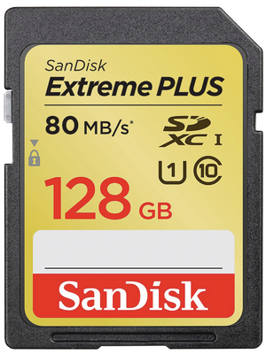 SanDisk - SDSDXS-128G-X46 - Extreme Plus SDXC card 128 GB, SDSDXS-128G-X46, SanDisk