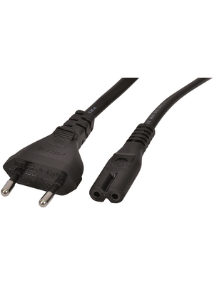 Maxxtro - PB-407-01-S - Mains cable Euro Male IEC-320-C7 0.30 m, PB-407-01-S, Maxxtro