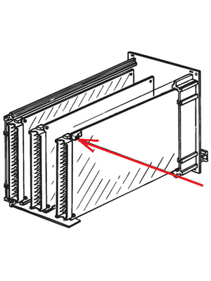 Pentair Schroff - 60809-032 - Plug-in Cassette, 3 HE, 60809-032, Pentair Schroff