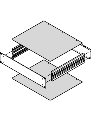 Pentair Schroff - 30860-504 - Cover plate 3 HE, 30860-504, Pentair Schroff