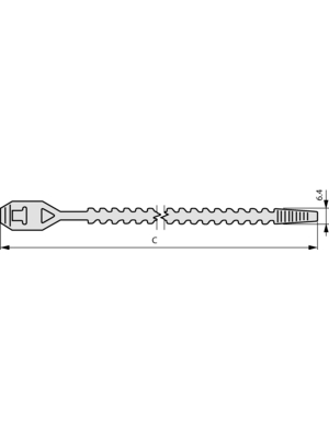 No Brand - 30901 - Cable tie natural 150 mm x4.7 mm, 30901, No Brand