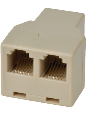Maxxtro - TA-1566-FFF - Modular-T-adapter 3x RJ12 f/f/f cross-wired unshielded, TA-1566-FFF, Maxxtro