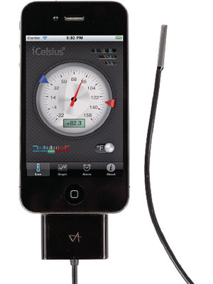 Aginova - IPROBE-1000-000X - Thermometer iCelsius RH black, IPROBE-1000-000X, Aginova