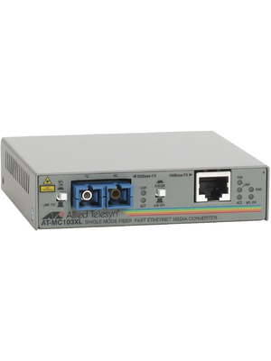 Allied Telesis - AT-MC103XL - Converter, RJ45 100-100FX SC/SM, AT-MC103XL, Allied Telesis