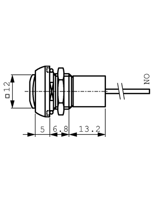 Apem - IPC3FAD-5 - Push-button Switch off-(on) yellow, IPC3FAD-5, Apem