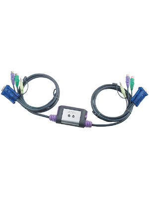 Aten - CS62A - Easy KVM-Switch 2-port VGA PS/2, CS62A, Aten
