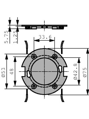 CML Innovative Technologies - CMLGX53OW - GX53 LED lamp holder, top part white, CMLGX53OW, CML Innovative Technologies